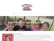 Tablet Screenshot of growingdayspreschool.com